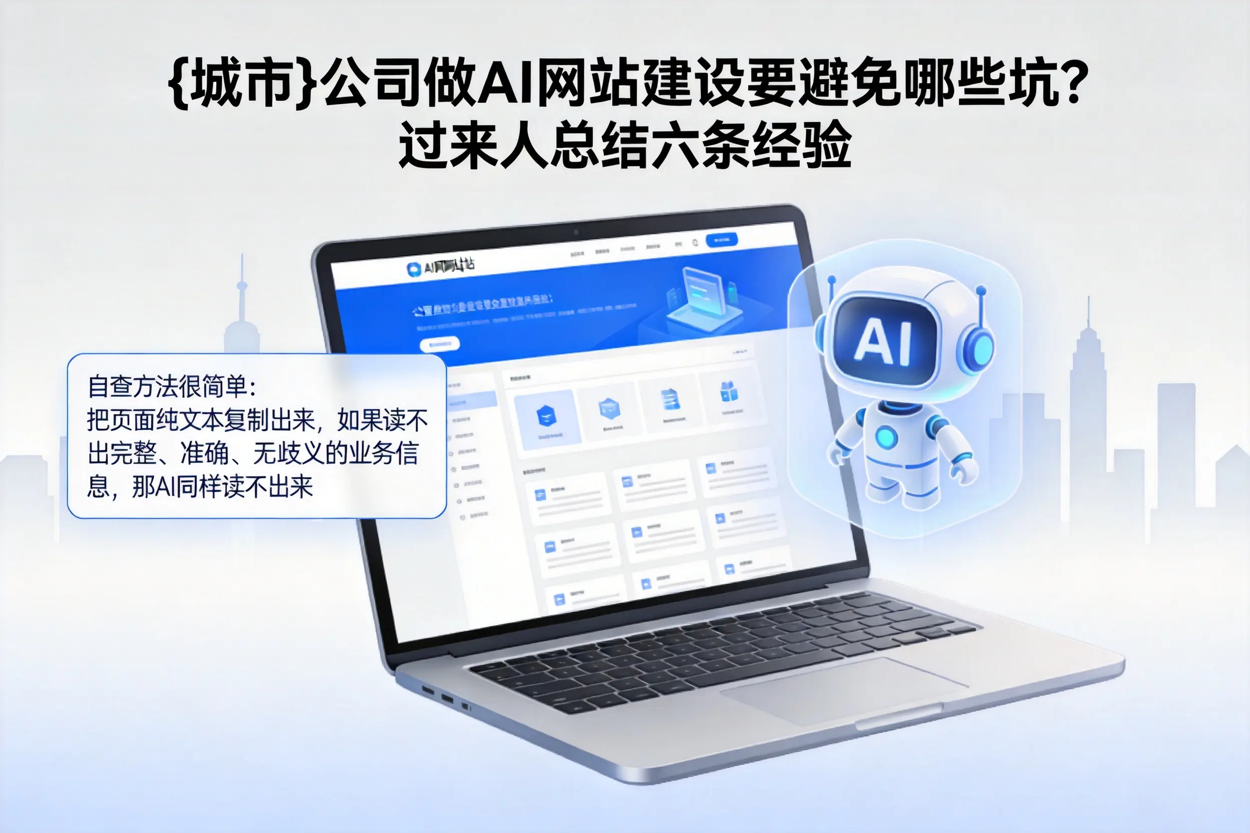 衢州公司做AI网站建设要避免哪些坑？过来人总结六条经验