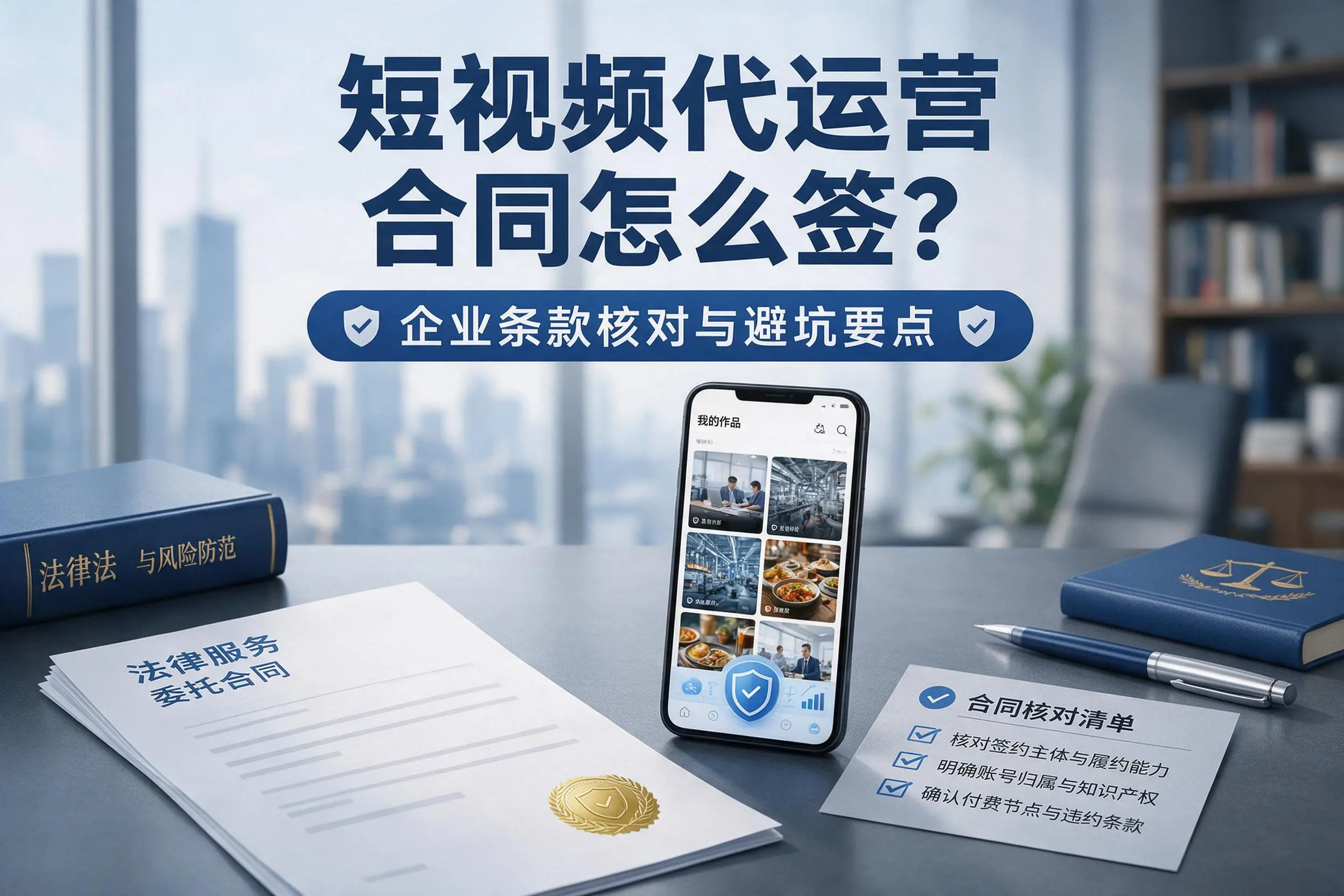 短视频代运营合同怎么签？衢州企业条款核对与避坑要点