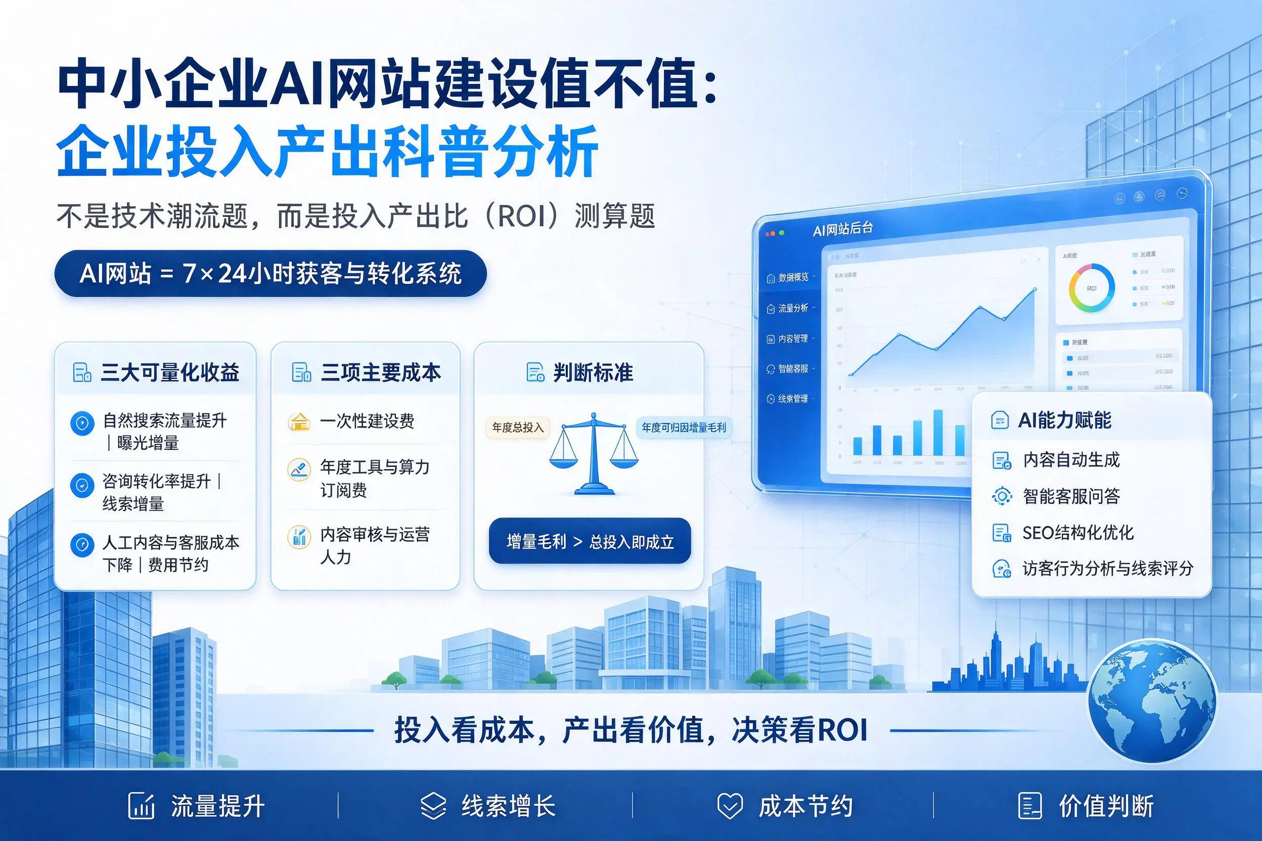 中小企业AI网站建设值不值:衢州企业投入产出科普分析