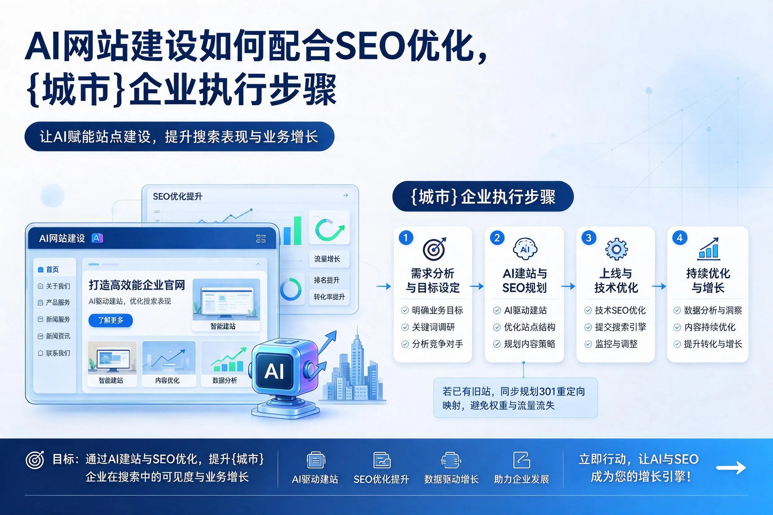 AI网站建设如何配合SEO优化，衢州企业执行步骤