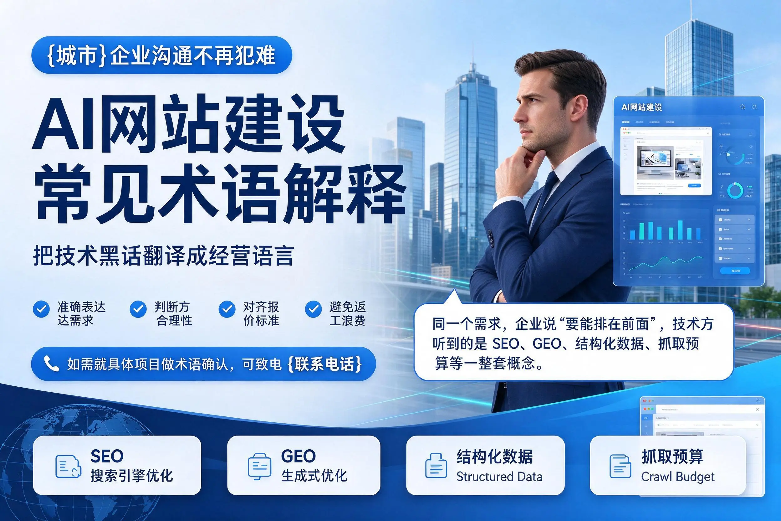 AI网站建设常见术语解释，衢州企业沟通不再犯难