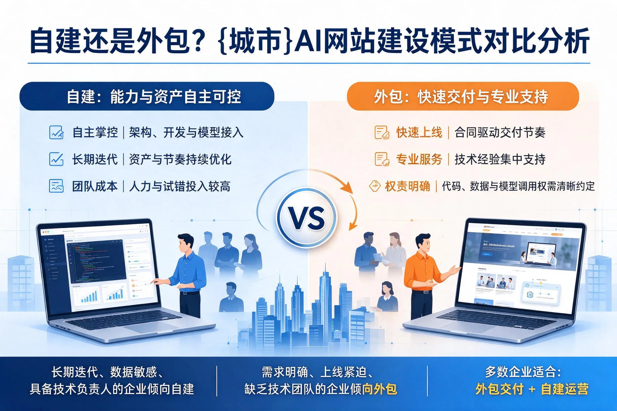 自建还是外包？衢州AI网站建设模式对比分析
